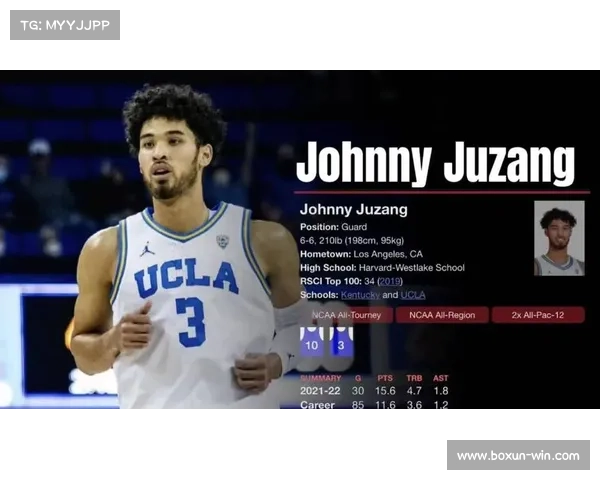 NBA第一位亚裔乐透?UCLA越南裔后卫约翰尼-朱赞 NBA第一位亚裔乐透?UCLA越南裔后卫约翰尼-朱赞